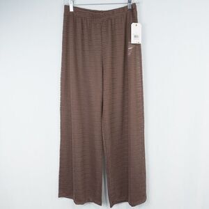 Billabong Sun Vacancy Cover Up Pants Womens Medium Kona Brown Sheer Beach Resort